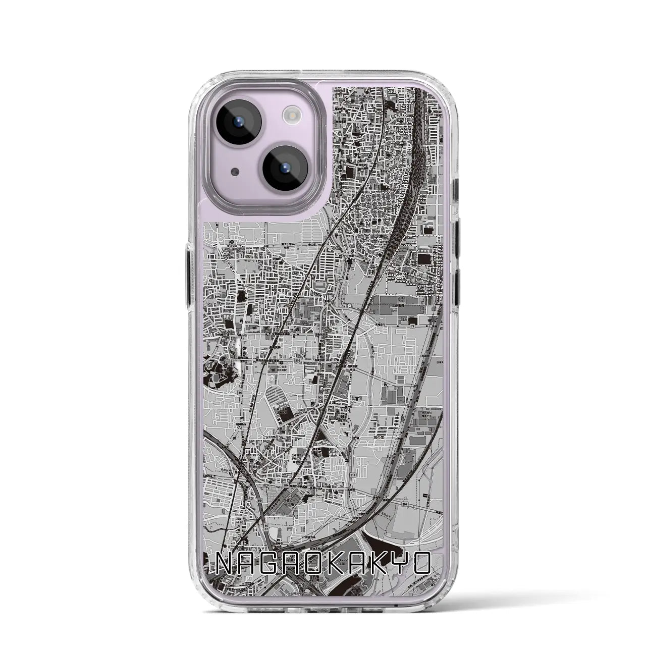【長岡京(京都府)】地図柄iPhoneケース(MagSafeタイプ)