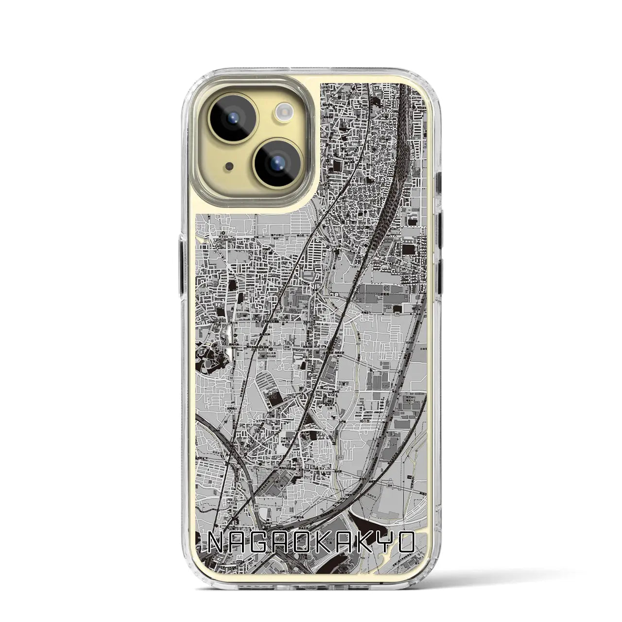 【長岡京(京都府)】地図柄iPhoneケース(MagSafeタイプ)