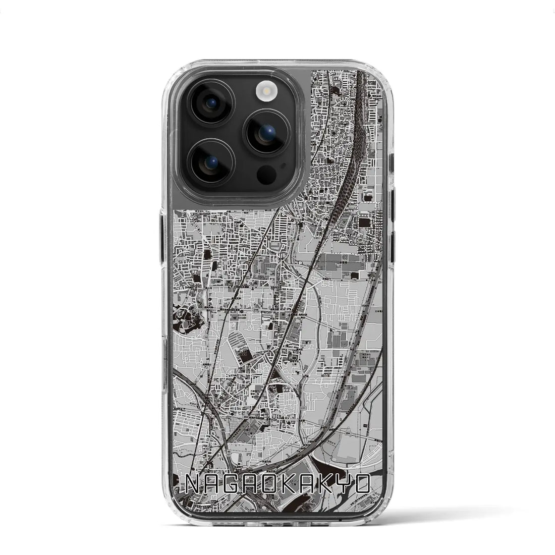 【長岡京(京都府)】地図柄iPhoneケース(MagSafeタイプ)