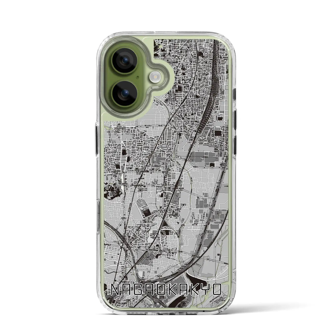 【長岡京(京都府)】地図柄iPhoneケース(MagSafeタイプ)