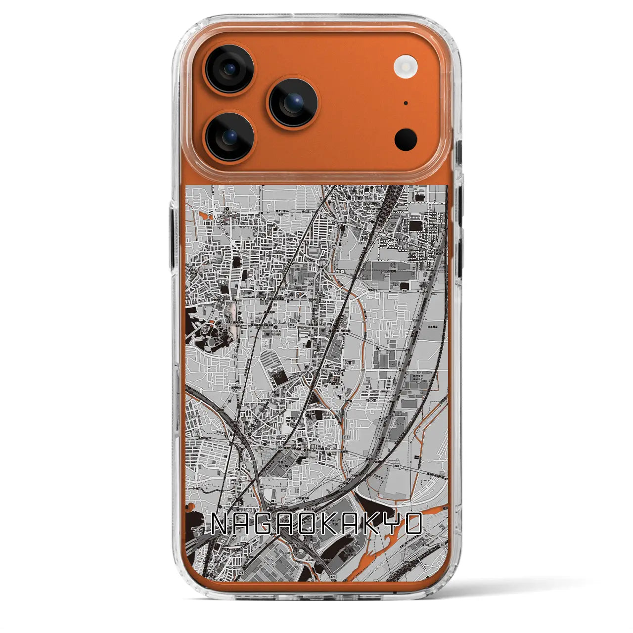 【長岡京(京都府)】地図柄iPhoneケース(MagSafeタイプ)