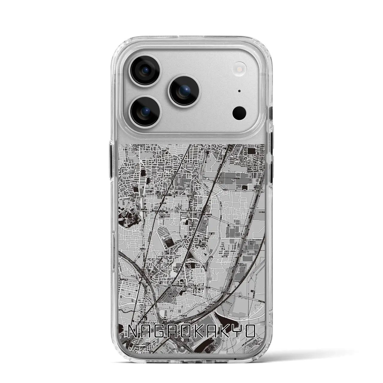【長岡京(京都府)】地図柄iPhoneケース(MagSafeタイプ)