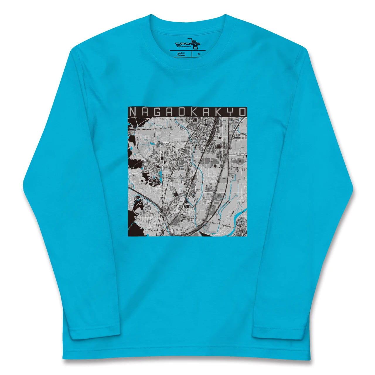 【長岡京(京都府)】地図柄ロングスリーブTシャツ