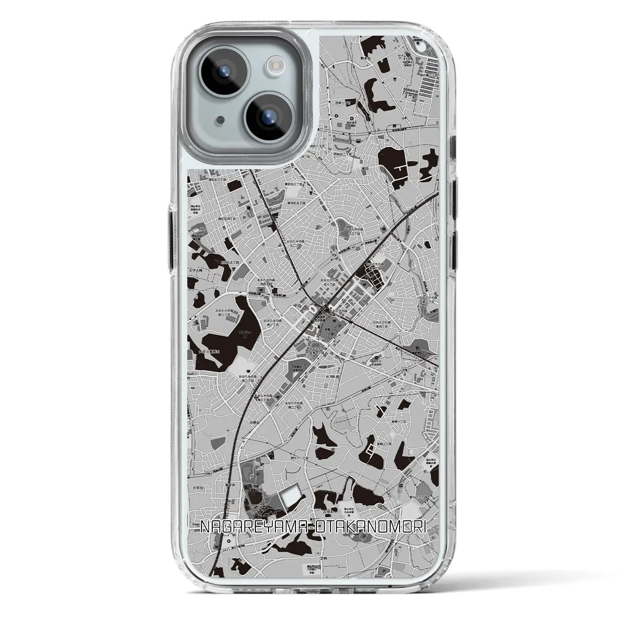 【流山おおたかの森(千葉県)】地図柄iPhoneケース(MagSafeタイプ)