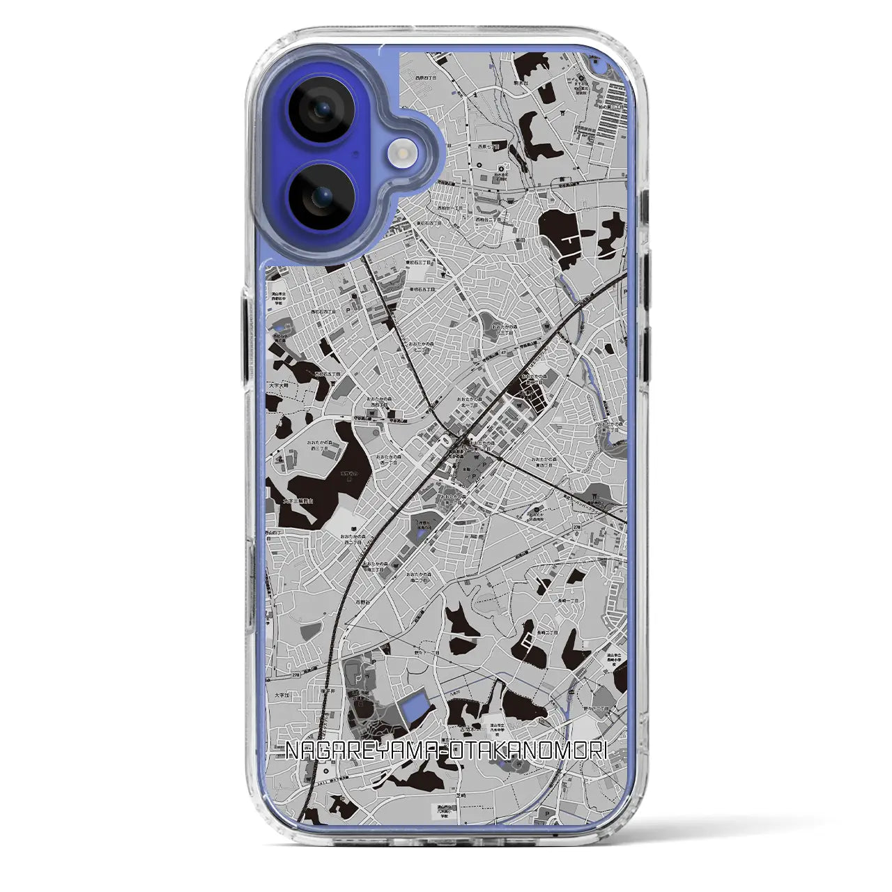 【流山おおたかの森(千葉県)】地図柄iPhoneケース(MagSafeタイプ)