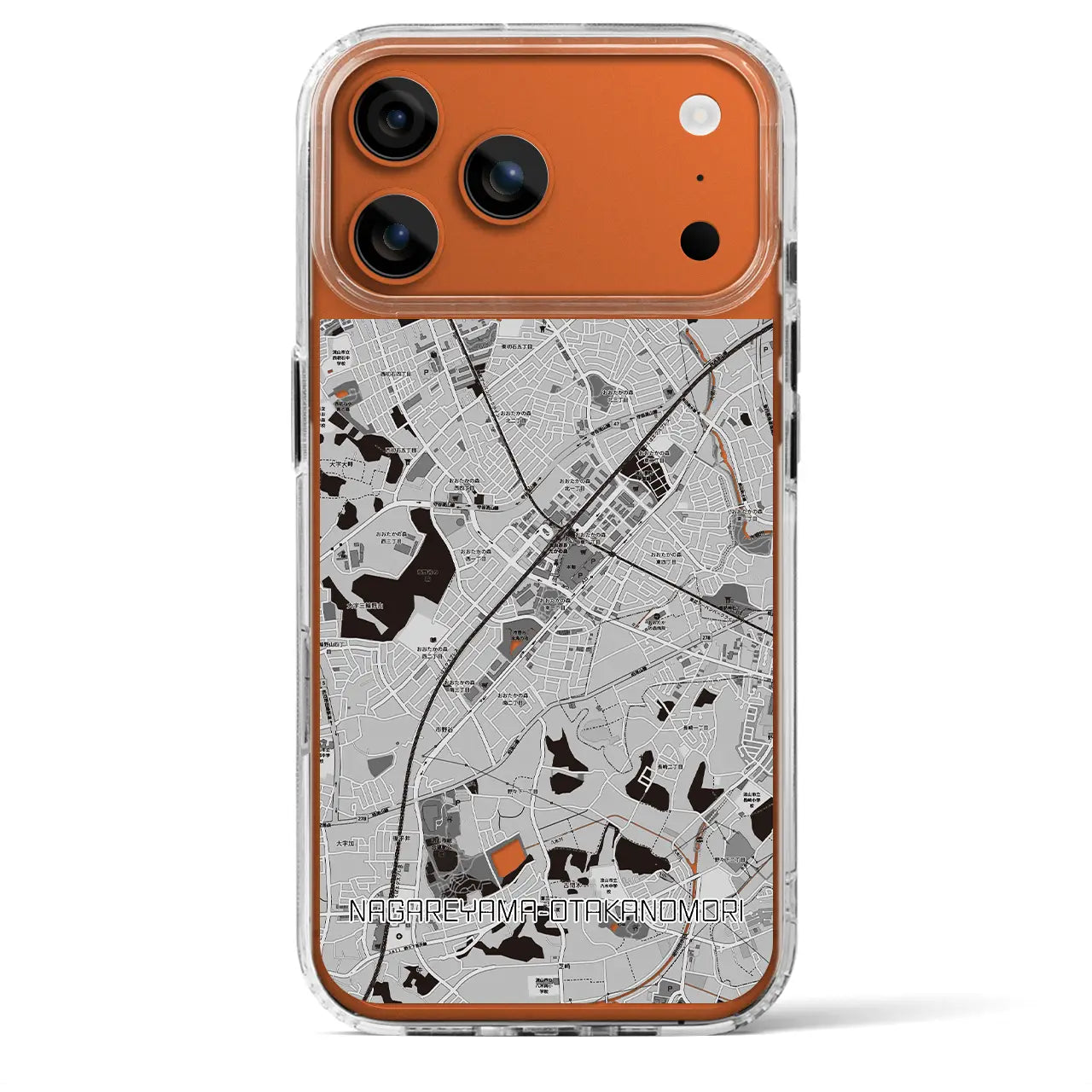 【流山おおたかの森(千葉県)】地図柄iPhoneケース(MagSafeタイプ)