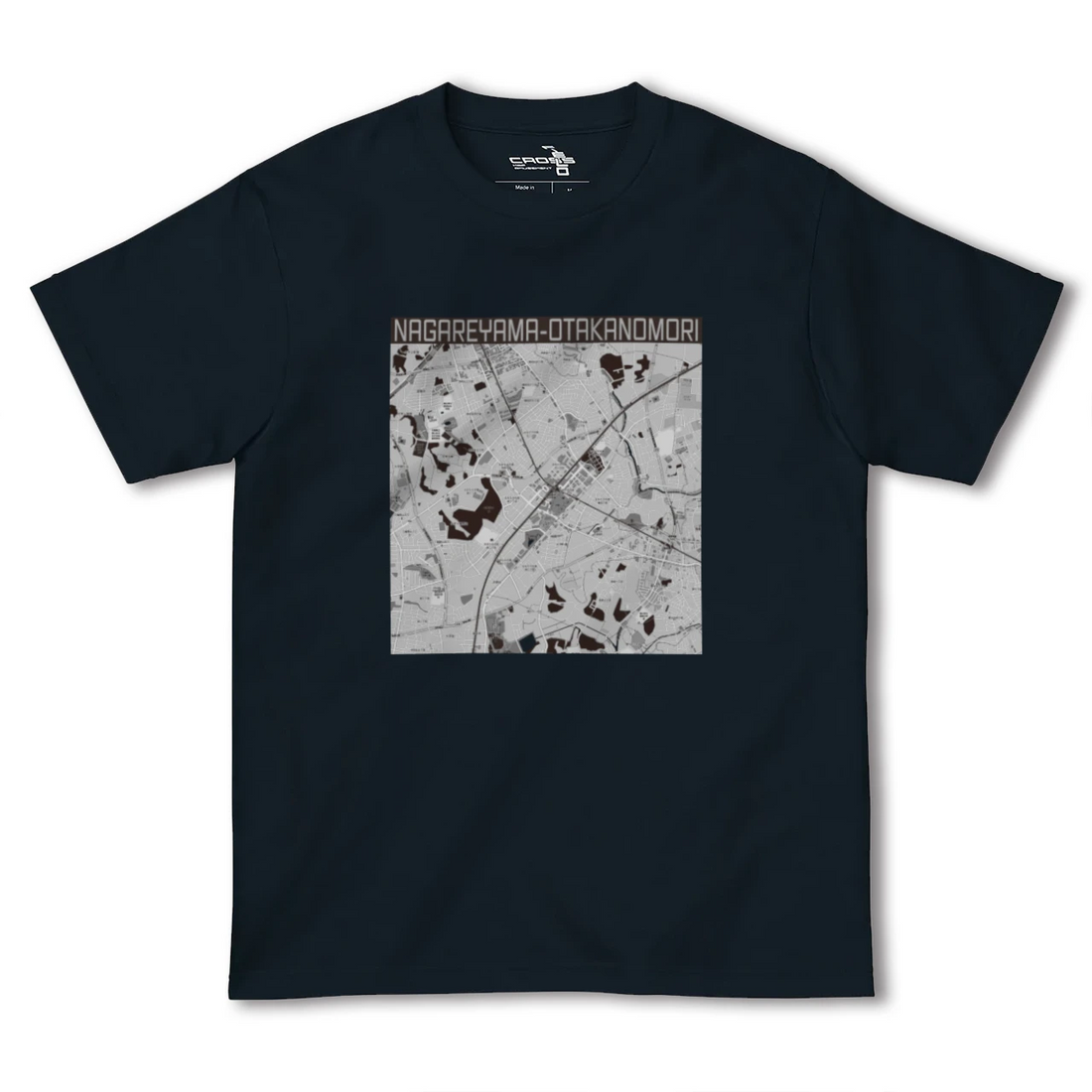 【流山おおたかの森(千葉県)】地図柄ヘビーウェイトTシャツ