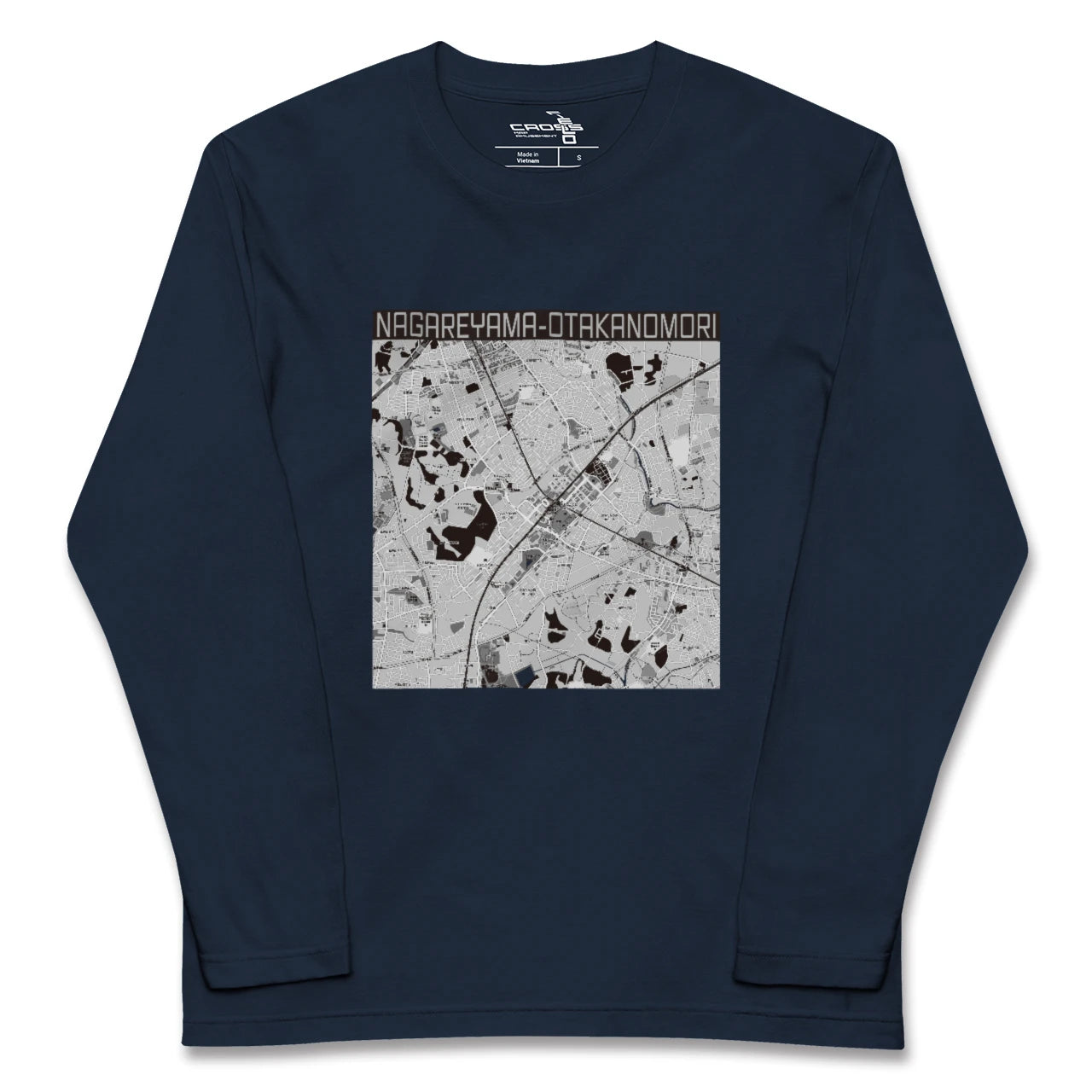 【流山おおたかの森(千葉県)】地図柄ロングスリーブTシャツ