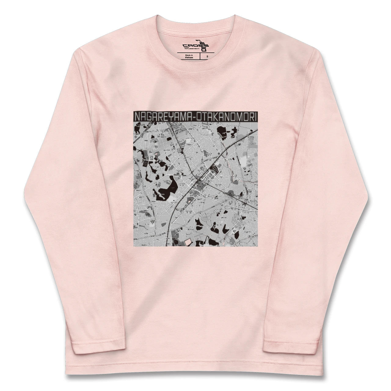 【流山おおたかの森(千葉県)】地図柄ロングスリーブTシャツ