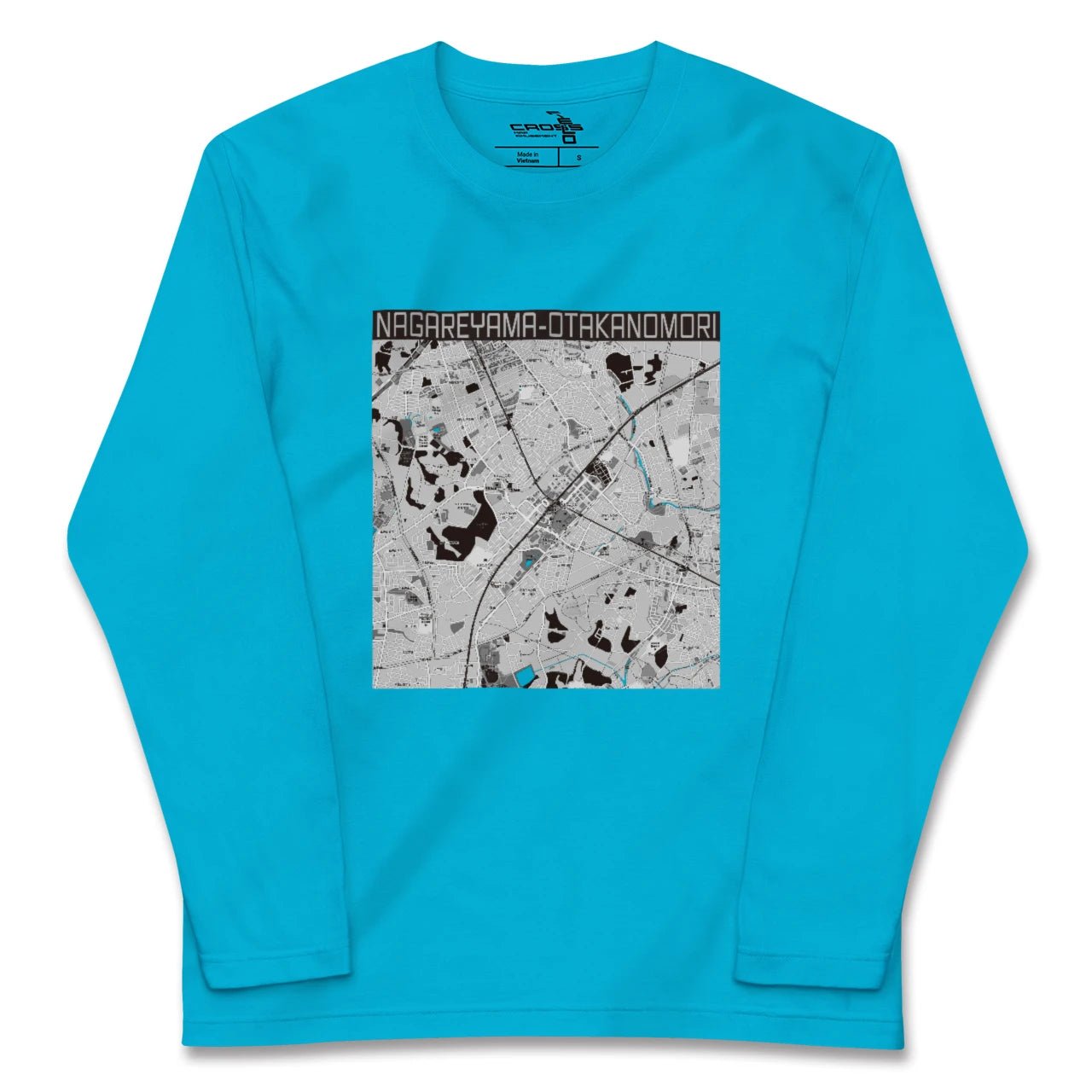 【流山おおたかの森(千葉県)】地図柄ロングスリーブTシャツ