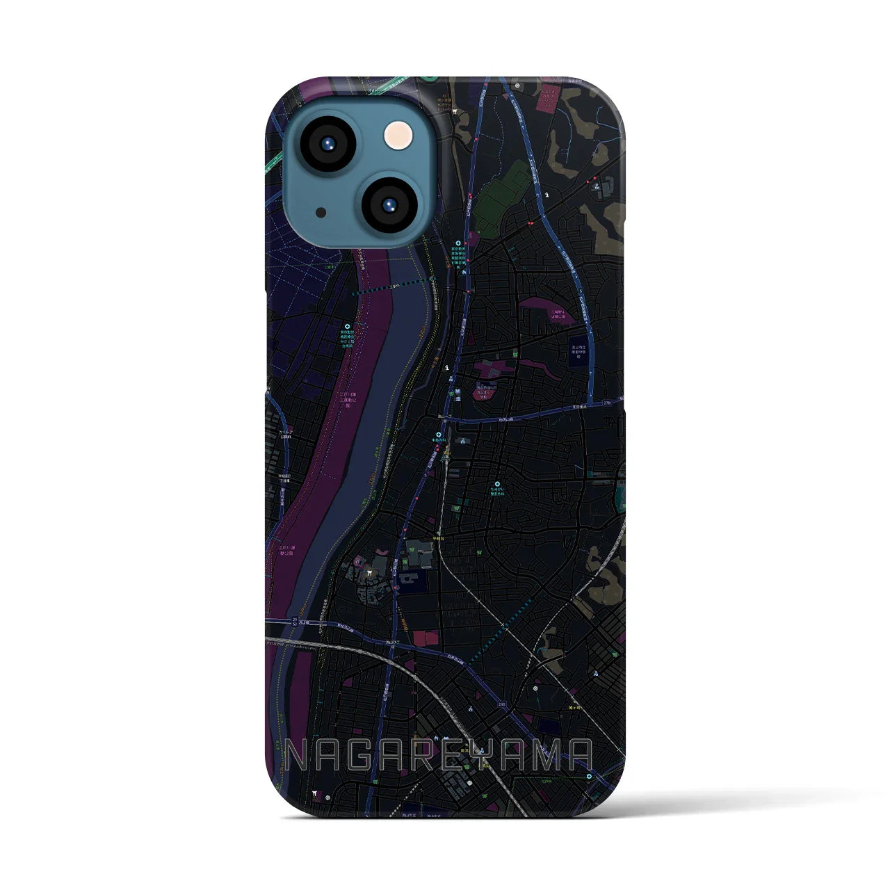 【流山(千葉県)】地図柄iPhoneケース(バックカバータイプ)