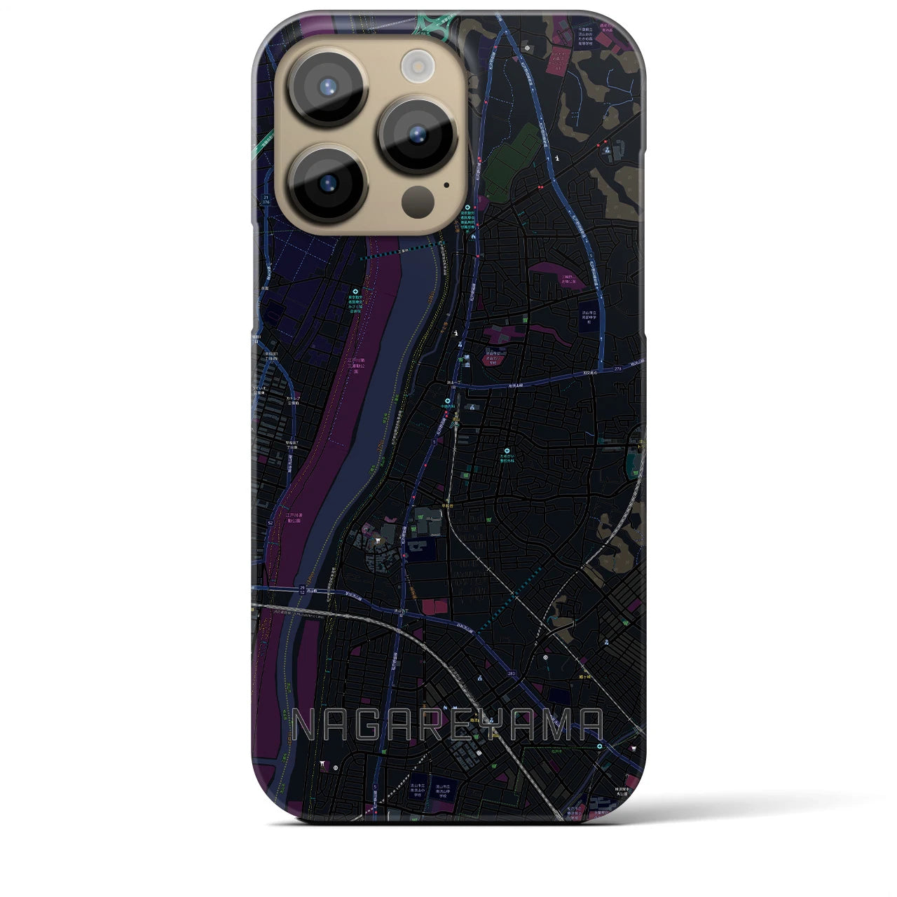 【流山(千葉県)】地図柄iPhoneケース(バックカバータイプ)