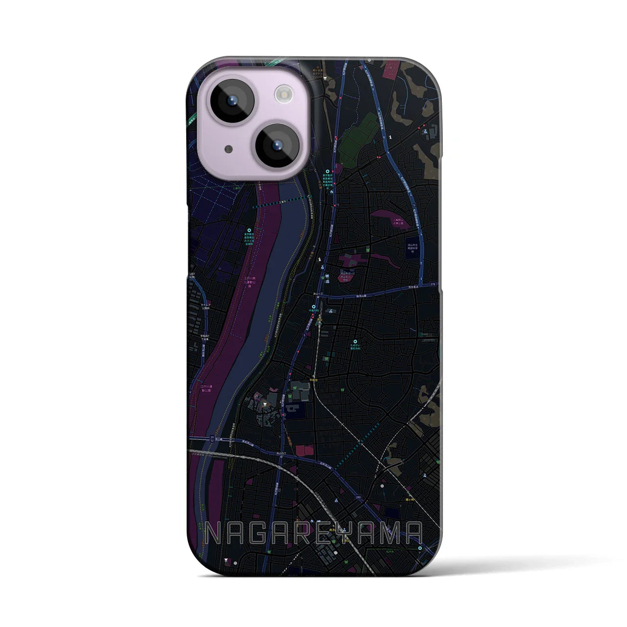 【流山(千葉県)】地図柄iPhoneケース(バックカバータイプ)