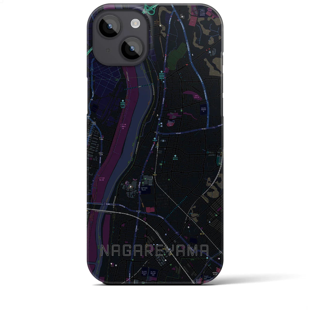 【流山(千葉県)】地図柄iPhoneケース(バックカバータイプ)