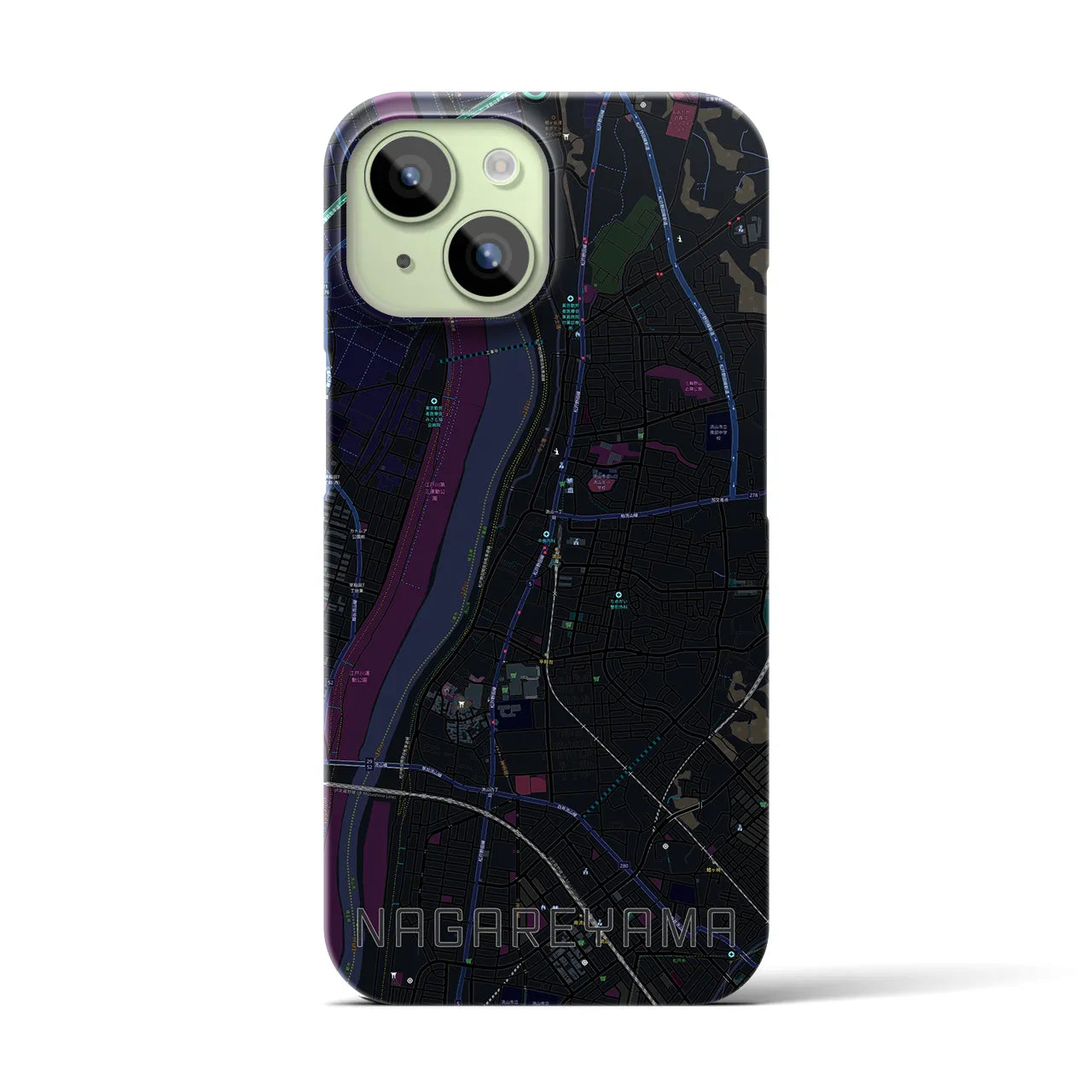 【流山(千葉県)】地図柄iPhoneケース(バックカバータイプ)