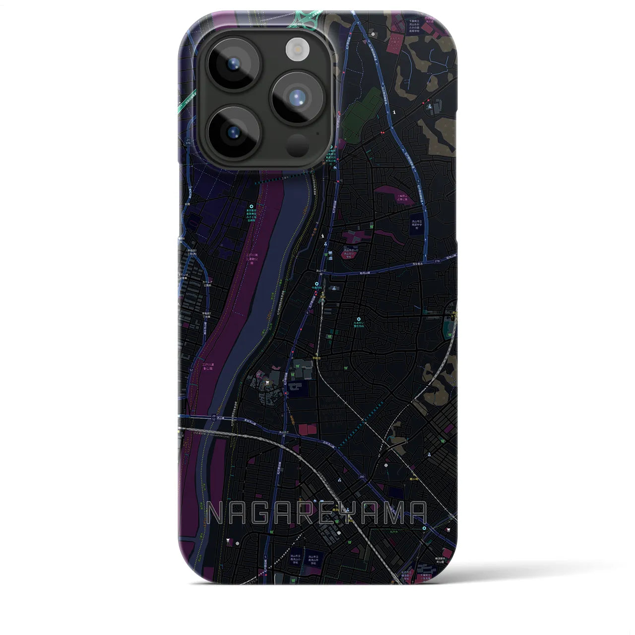 【流山(千葉県)】地図柄iPhoneケース(バックカバータイプ)