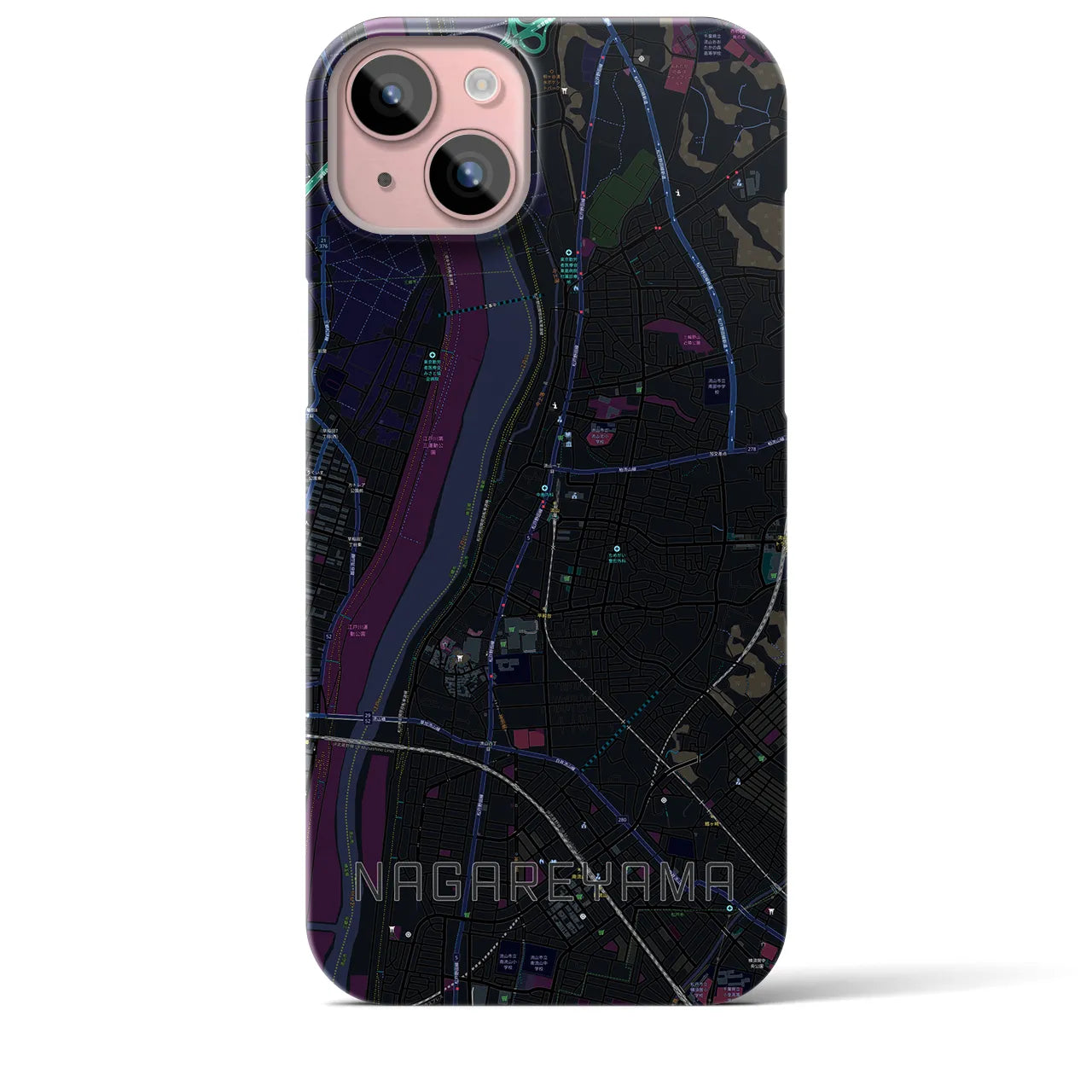 【流山(千葉県)】地図柄iPhoneケース(バックカバータイプ)