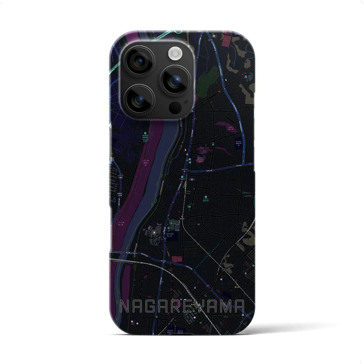 【流山(千葉県)】地図柄iPhoneケース(バックカバータイプ)