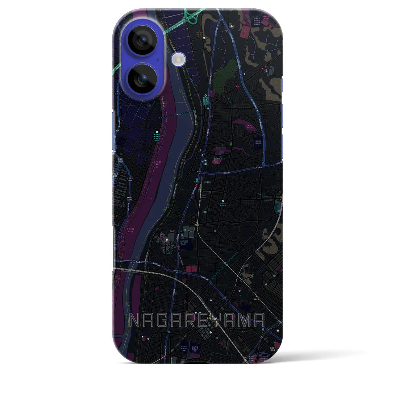 【流山(千葉県)】地図柄iPhoneケース(バックカバータイプ)