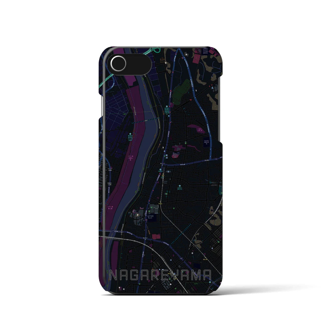 【流山(千葉県)】地図柄iPhoneケース(バックカバータイプ)