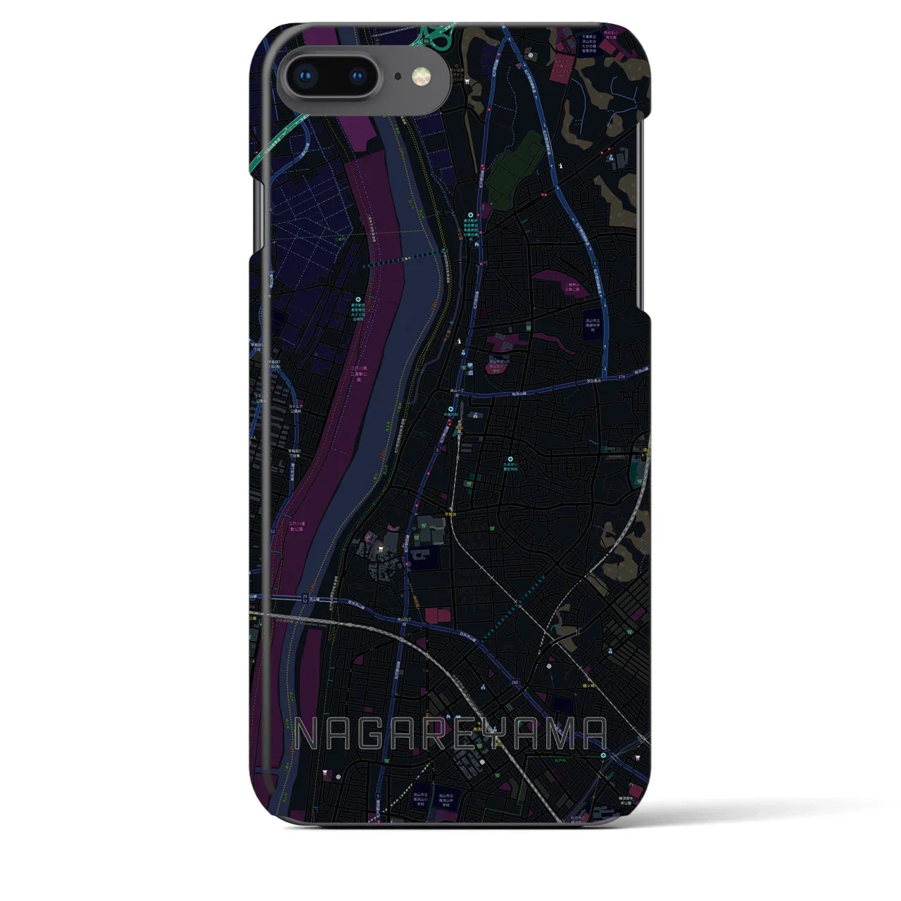 【流山(千葉県)】地図柄iPhoneケース(バックカバータイプ)