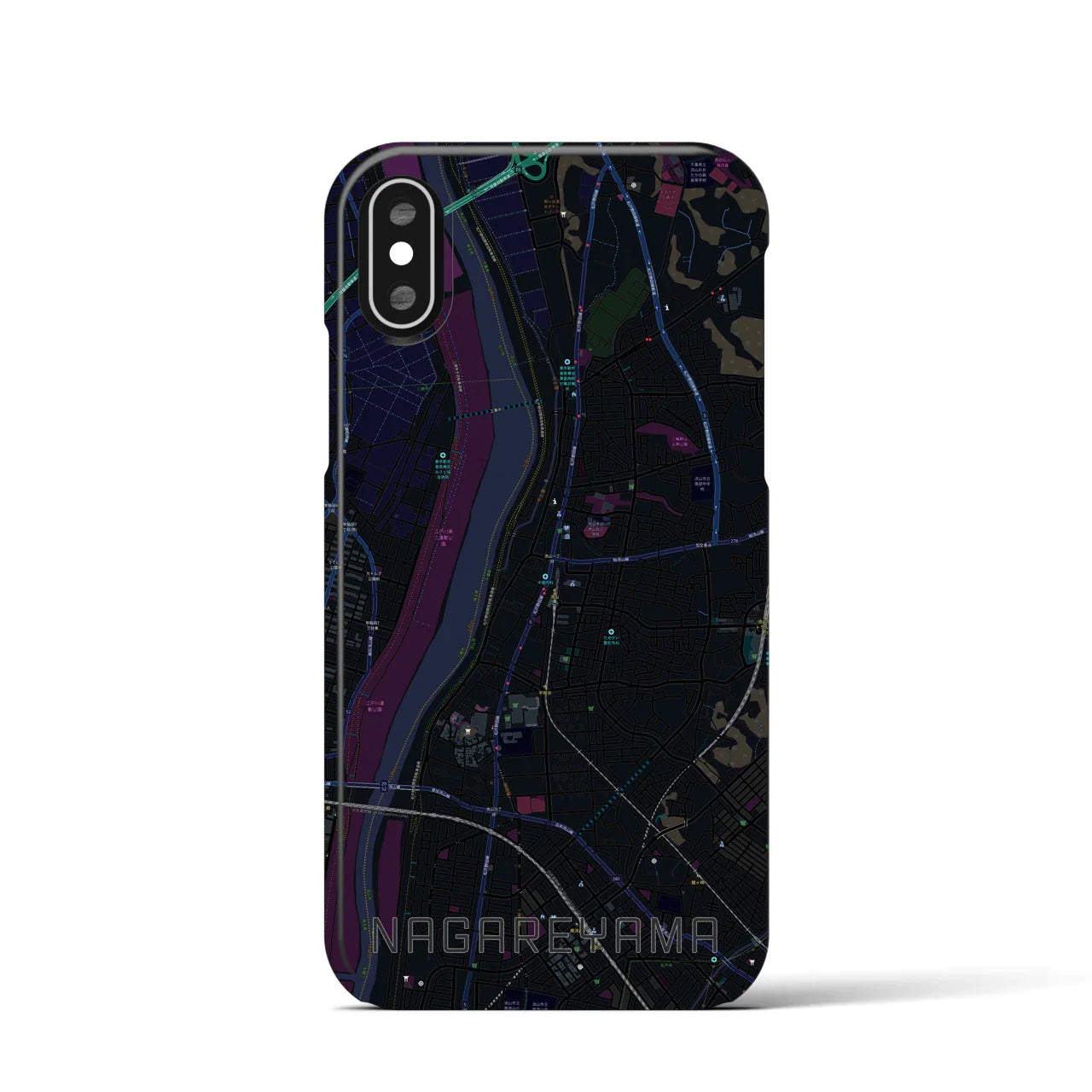 【流山(千葉県)】地図柄iPhoneケース(バックカバータイプ)