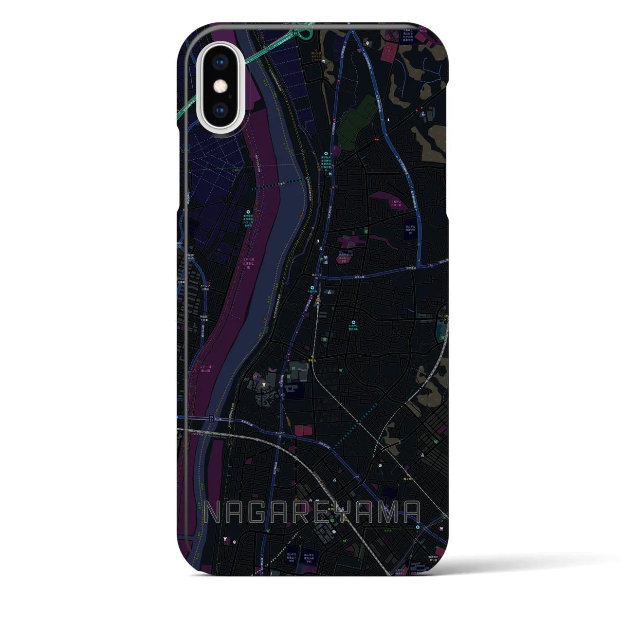 【流山(千葉県)】地図柄iPhoneケース(バックカバータイプ)