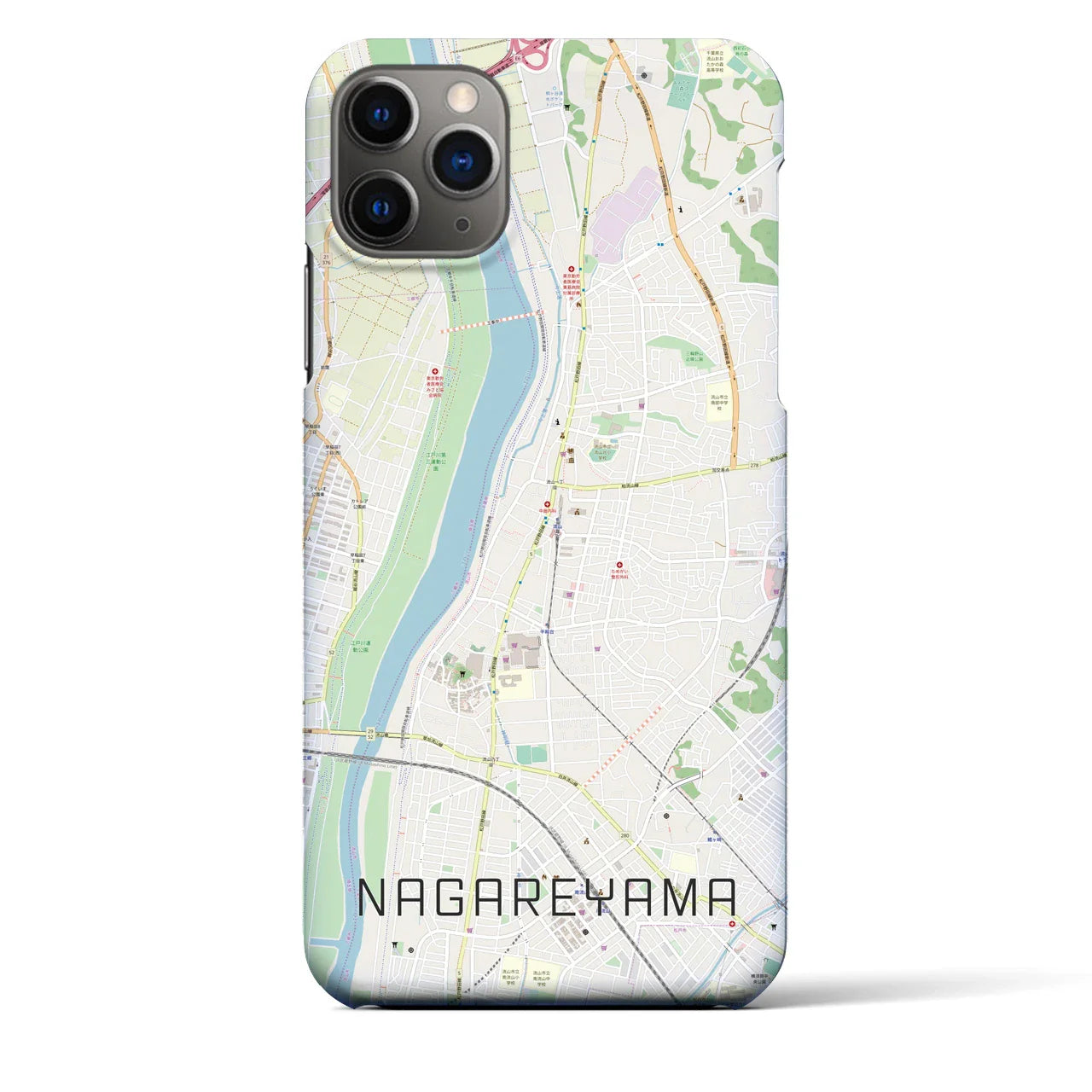 【流山(千葉県)】地図柄iPhoneケース(バックカバータイプ)