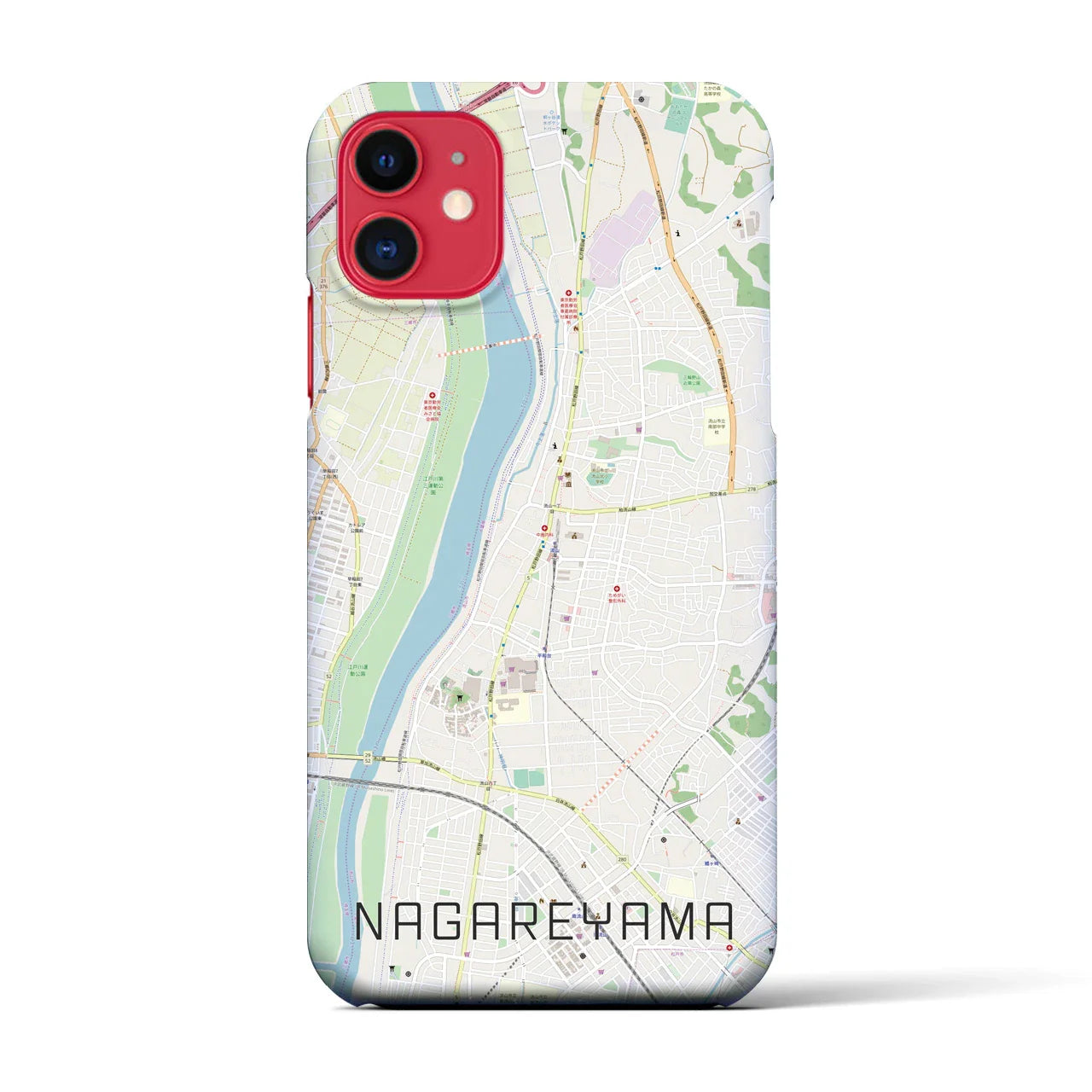 【流山(千葉県)】地図柄iPhoneケース(バックカバータイプ)
