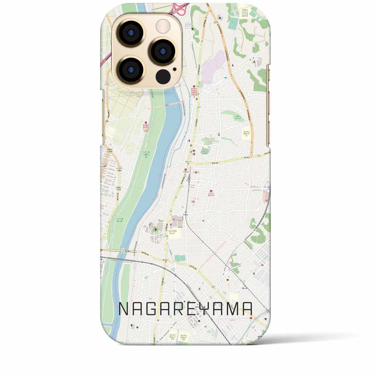 【流山(千葉県)】地図柄iPhoneケース(バックカバータイプ)