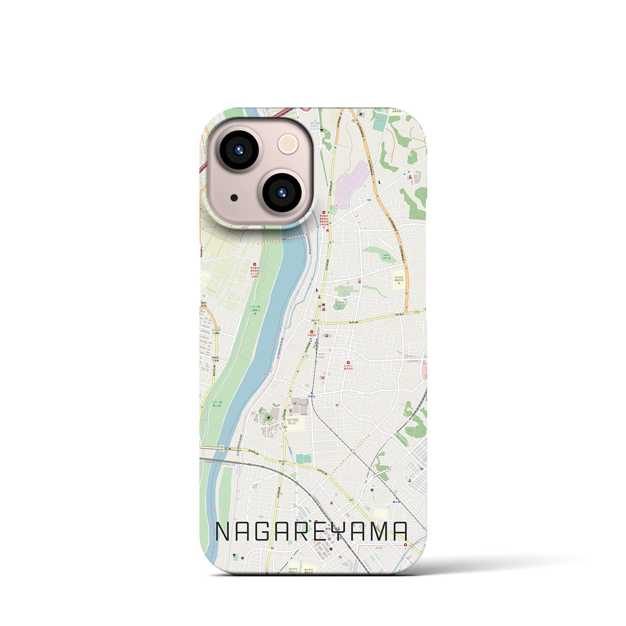 【流山(千葉県)】地図柄iPhoneケース(バックカバータイプ)