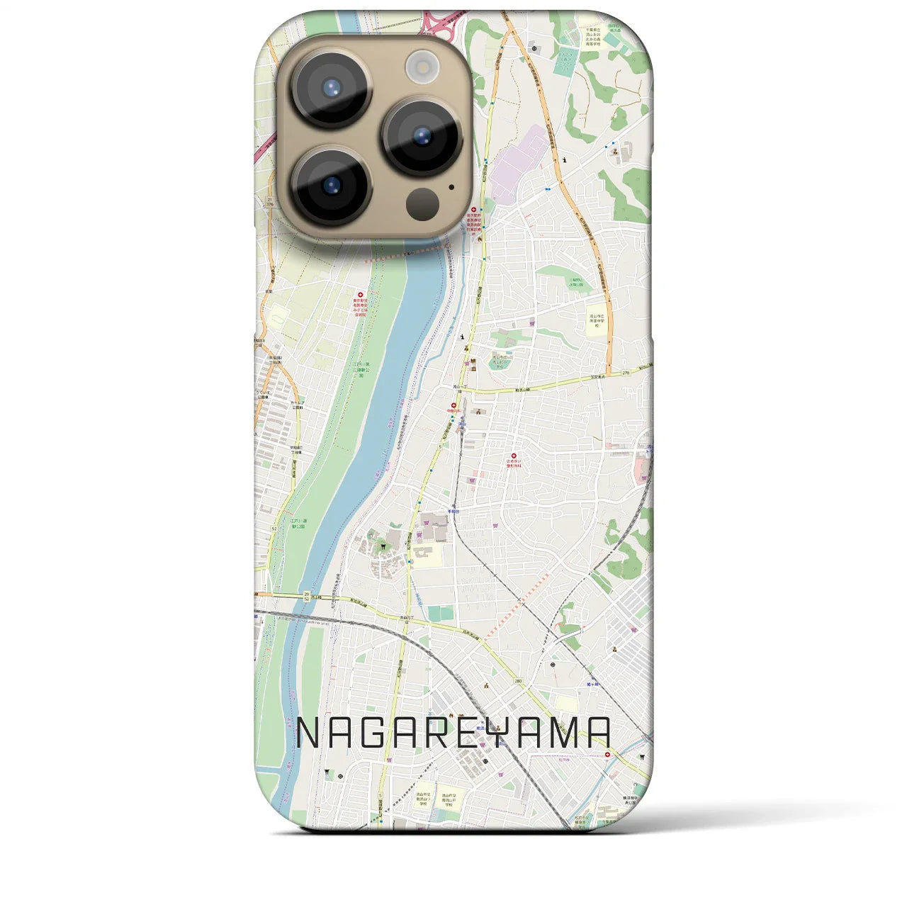 【流山(千葉県)】地図柄iPhoneケース(バックカバータイプ)