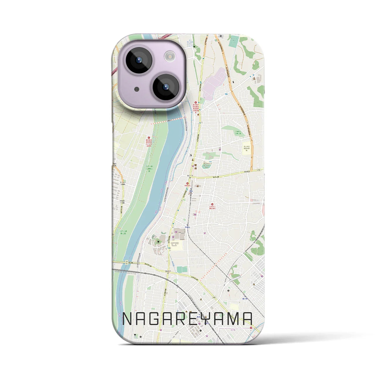 【流山(千葉県)】地図柄iPhoneケース(バックカバータイプ)