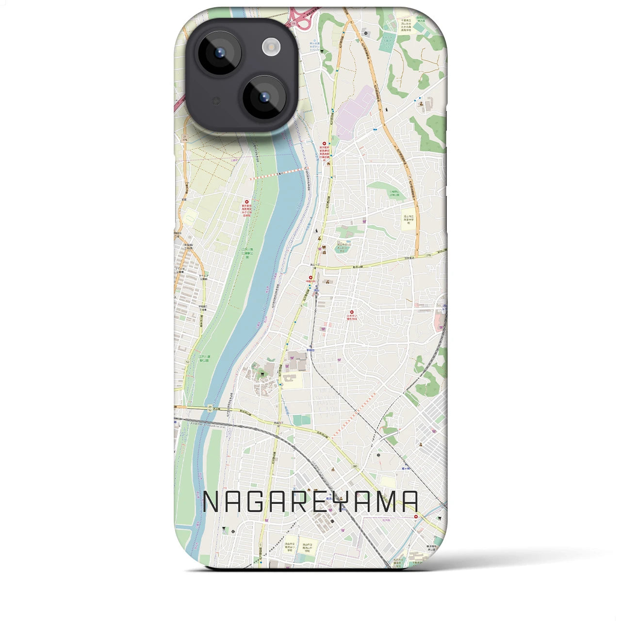 【流山(千葉県)】地図柄iPhoneケース(バックカバータイプ)