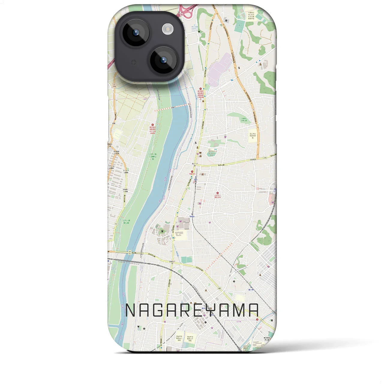 【流山(千葉県)】地図柄iPhoneケース(バックカバータイプ)