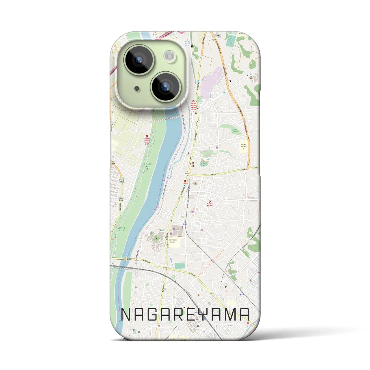 【流山(千葉県)】地図柄iPhoneケース(バックカバータイプ)