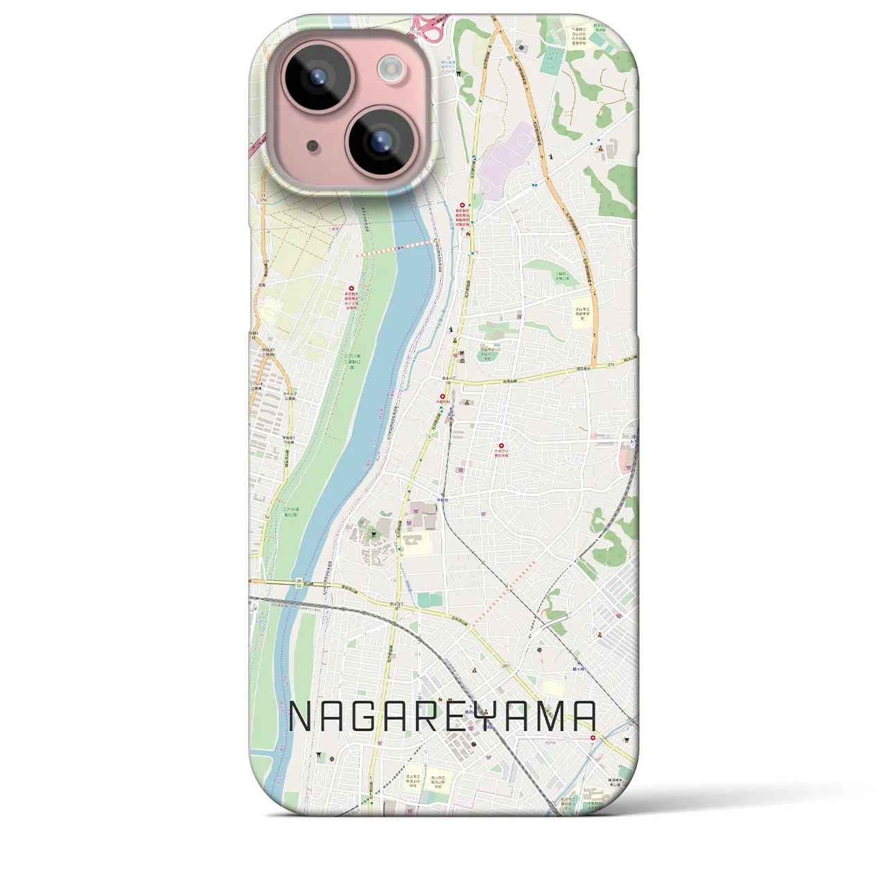 【流山(千葉県)】地図柄iPhoneケース(バックカバータイプ)