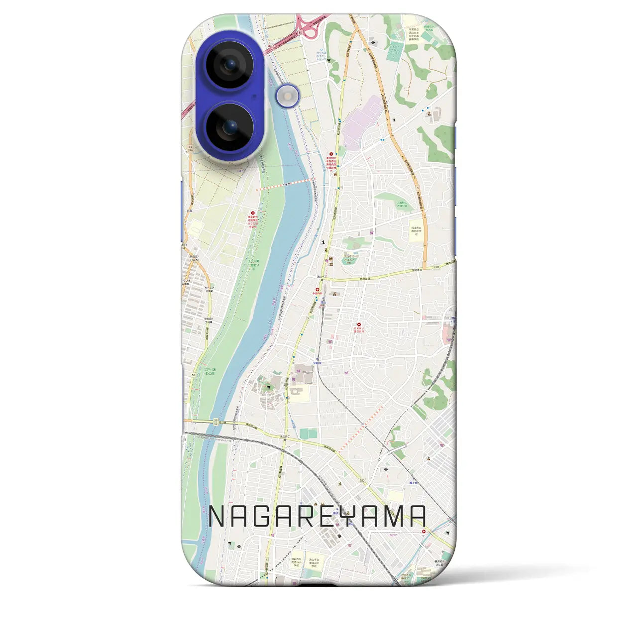 【流山(千葉県)】地図柄iPhoneケース(バックカバータイプ)ナチュラル・iPhone 16 Pro Max 用