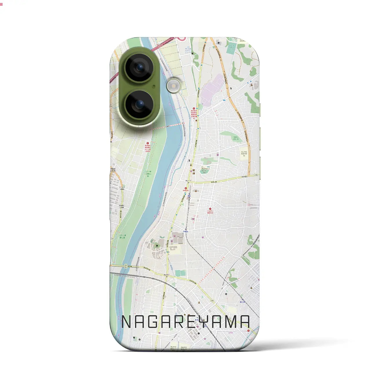 【流山(千葉県)】地図柄iPhoneケース(バックカバータイプ)ブラック・iPhone 17 Pro Max 用