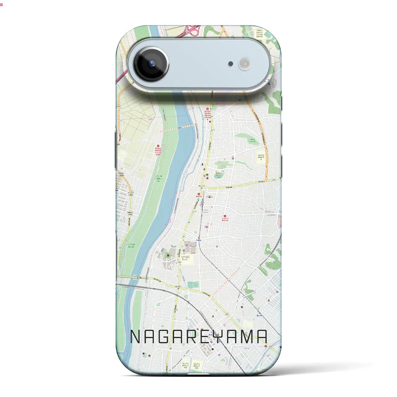 【流山(千葉県)】地図柄iPhoneケース(バックカバータイプ)ナチュラル・iPhone 17 Pro Max 用
