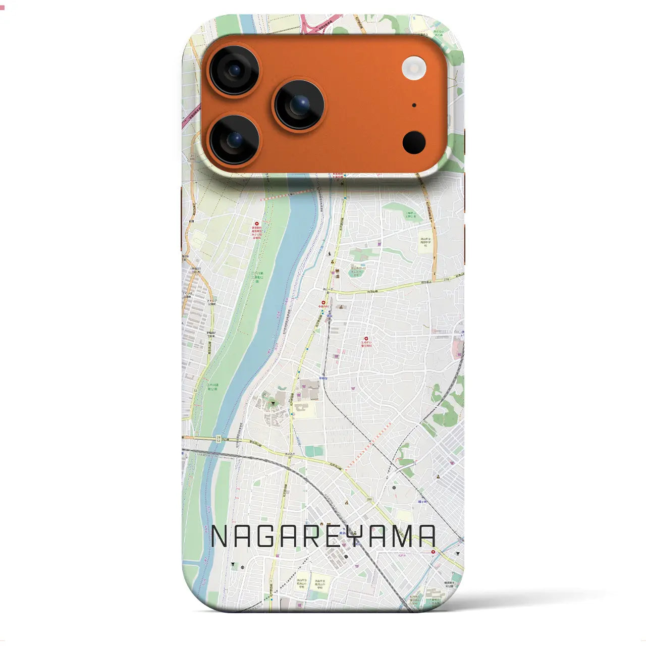 【流山(千葉県)】地図柄iPhoneケース(バックカバータイプ)