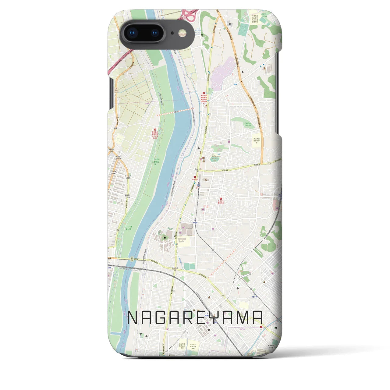 【流山(千葉県)】地図柄iPhoneケース(バックカバータイプ)