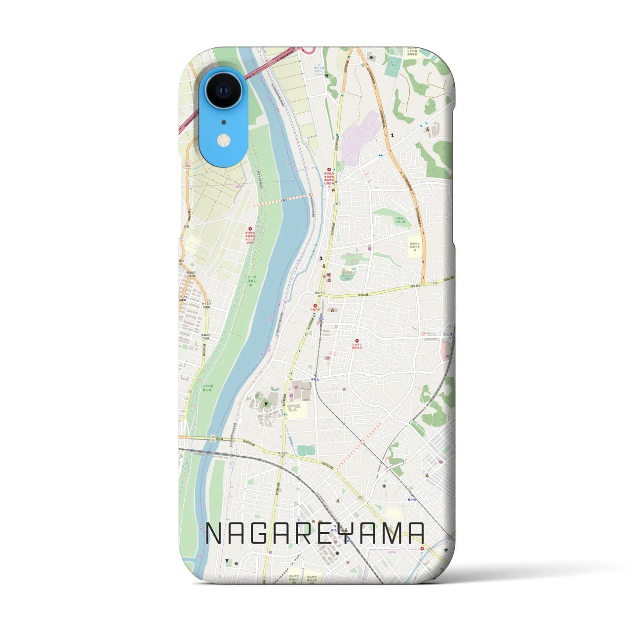 【流山(千葉県)】地図柄iPhoneケース(バックカバータイプ)