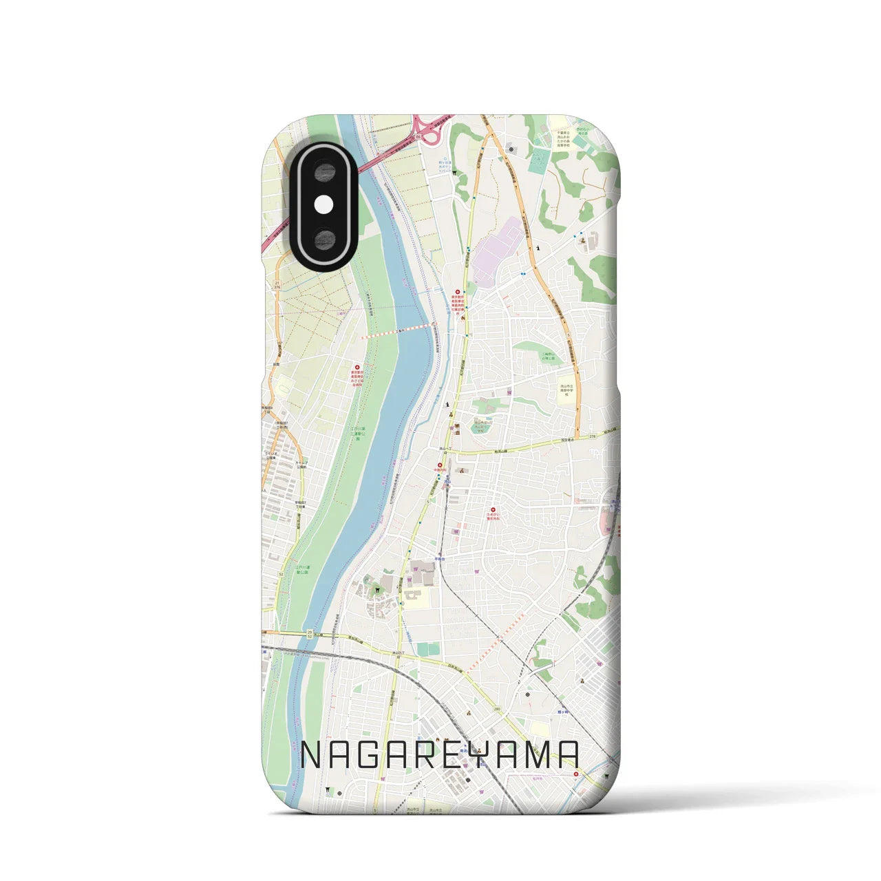 【流山(千葉県)】地図柄iPhoneケース(バックカバータイプ)