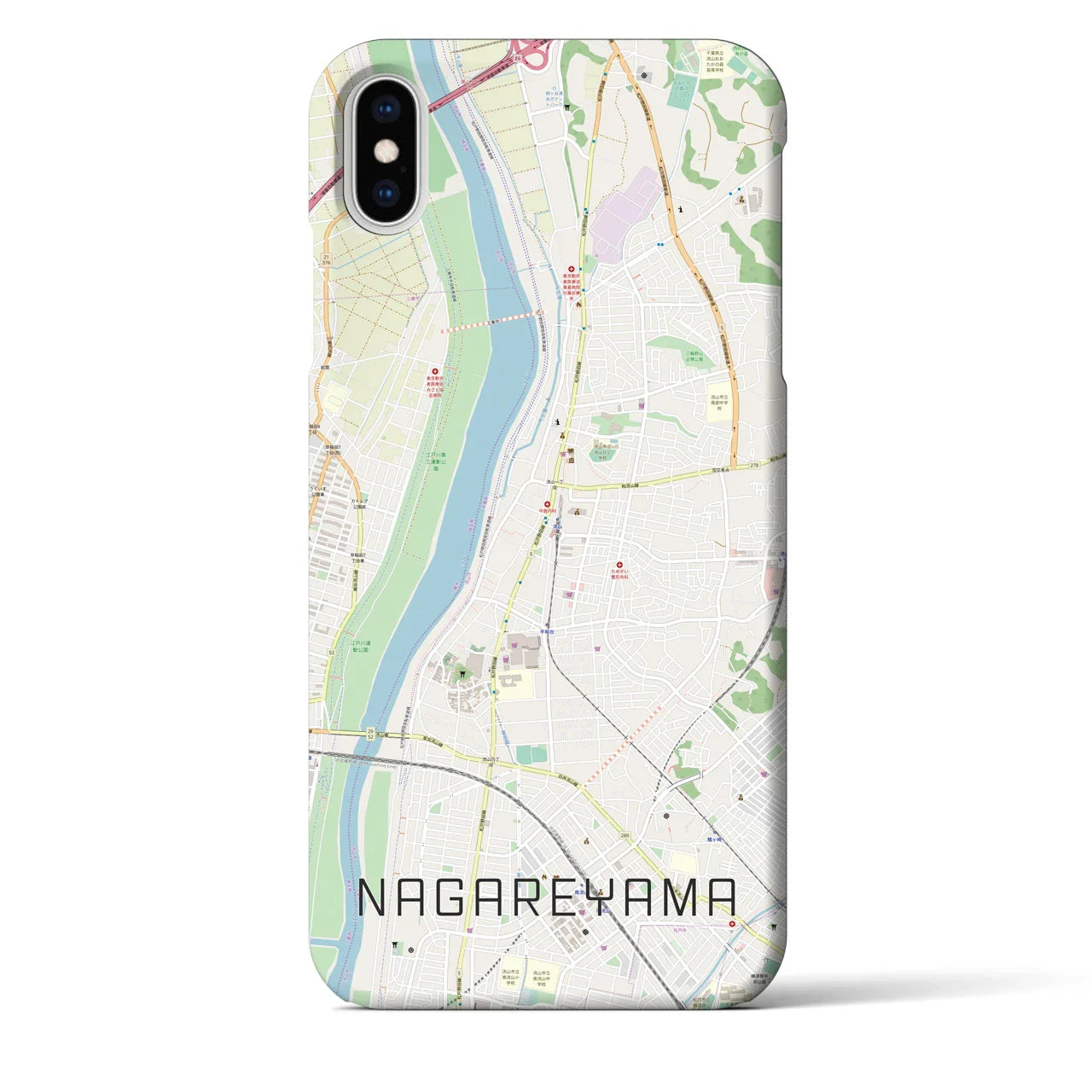 【流山(千葉県)】地図柄iPhoneケース(バックカバータイプ)