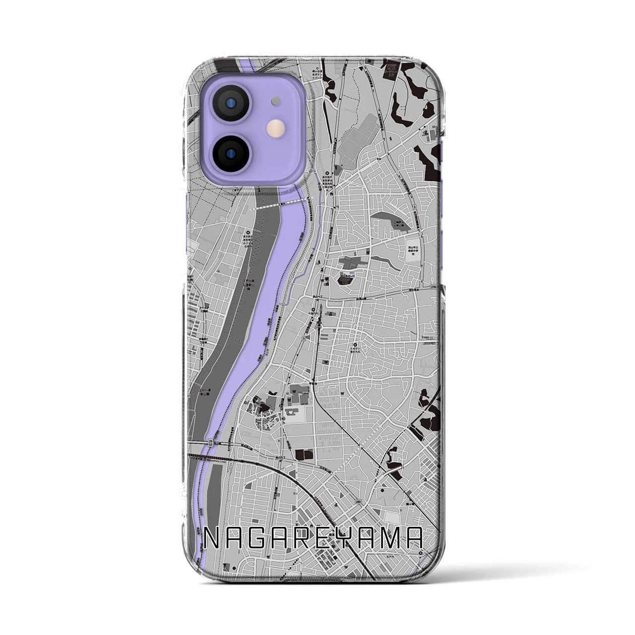 【流山(千葉県)】地図柄iPhoneケース(クリアタイプ)