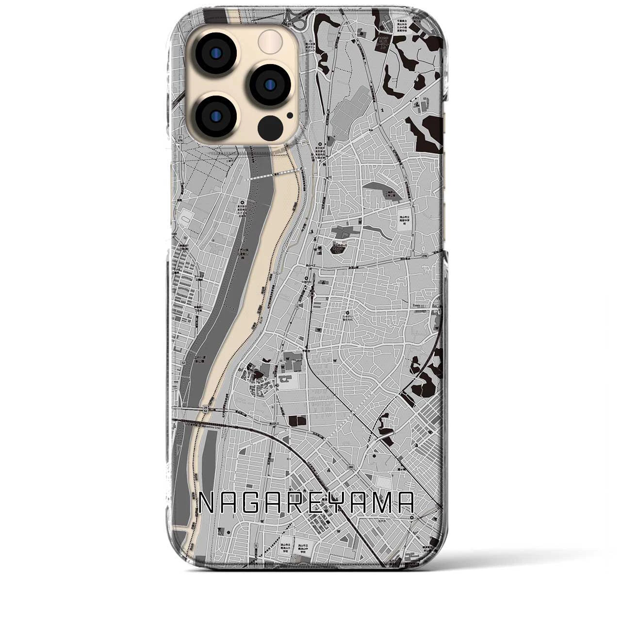 【流山(千葉県)】地図柄iPhoneケース(クリアタイプ)