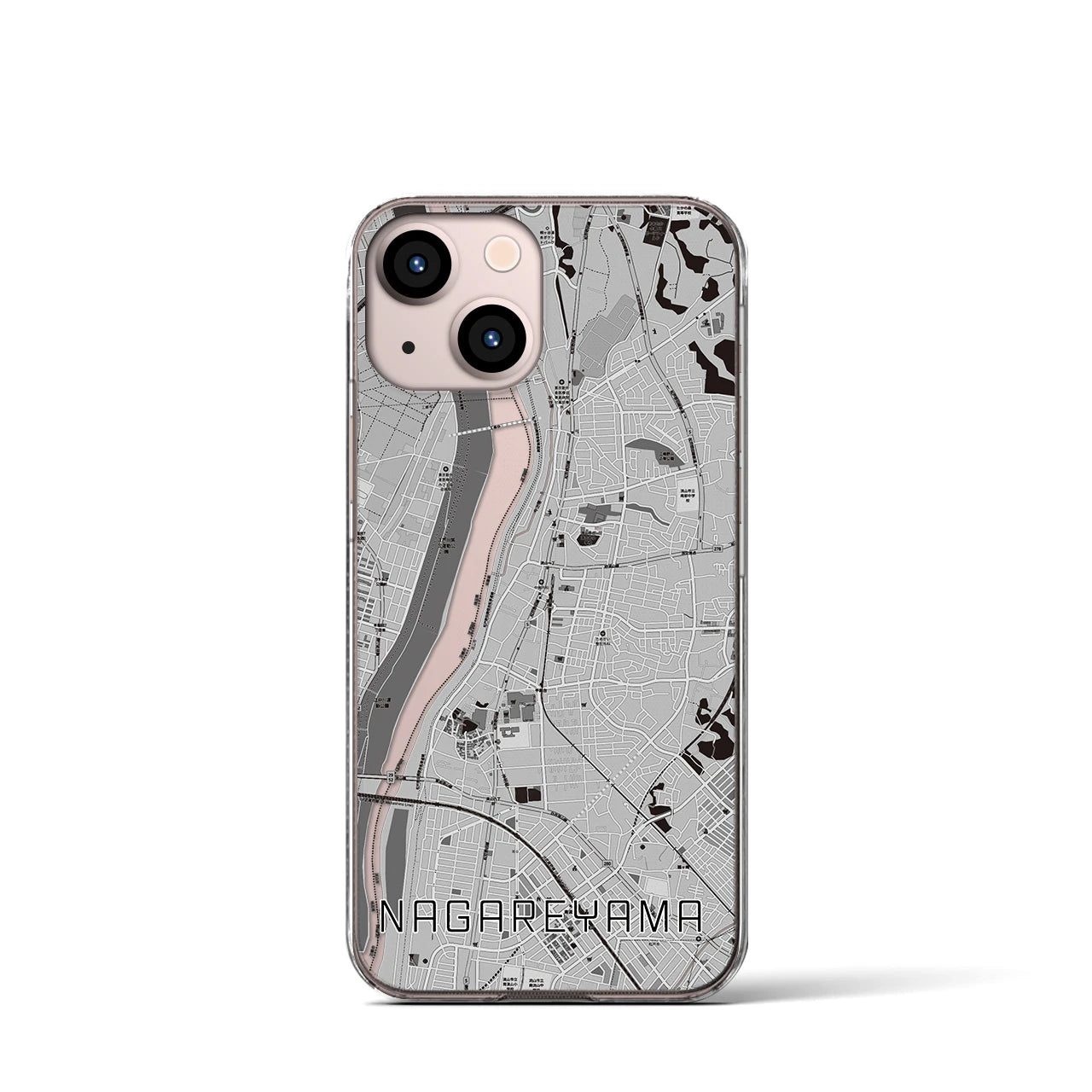 【流山(千葉県)】地図柄iPhoneケース(クリアタイプ)