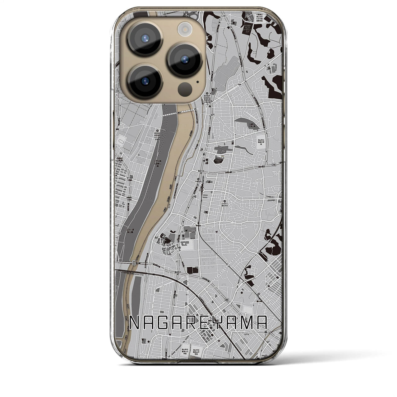 【流山(千葉県)】地図柄iPhoneケース(クリアタイプ)