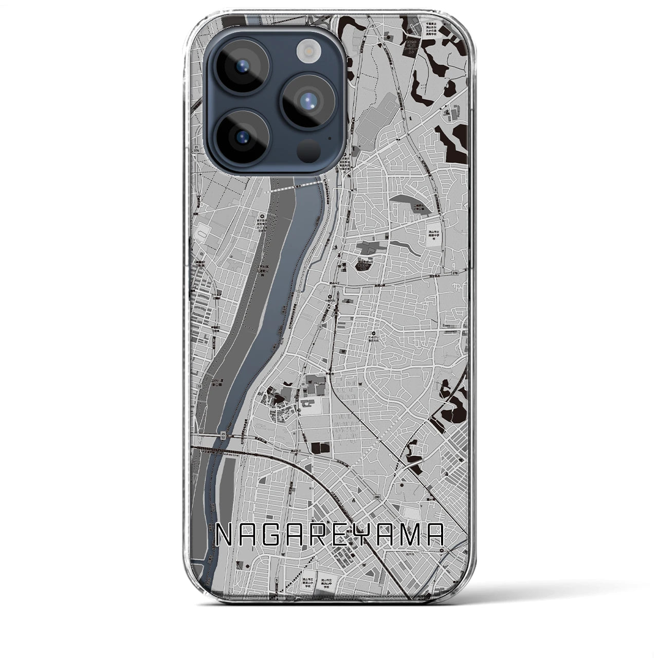 【流山(千葉県)】地図柄iPhoneケース(クリアタイプ)